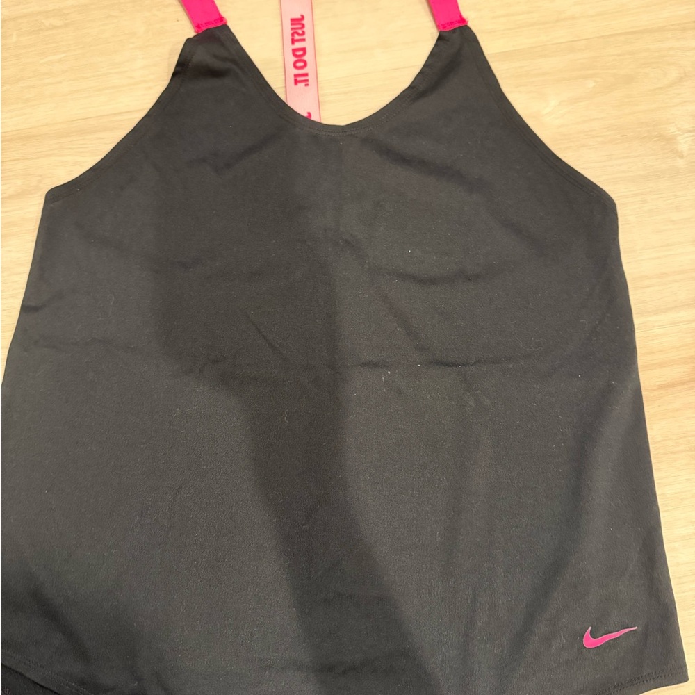 Nike Black Dri-FIT Top with Pink Accents